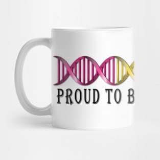 Pansexual Pride Flag Colored DNA Strand Mug